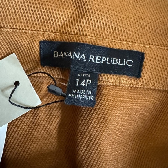NWT Banana Republic Rust Orange Paper Bag Skirt with Belt womens 14 petite - Picture 4 of 10